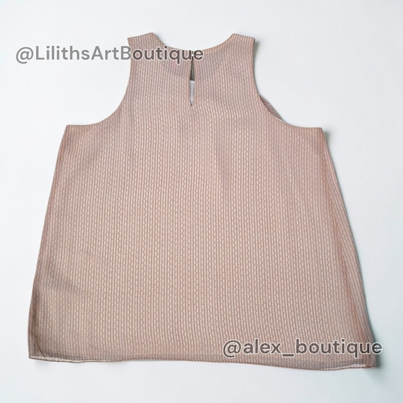 Vince Camuto Pleated Front Sleeveless Shell Top Peach Size M (L026) - Picture 5 of 9